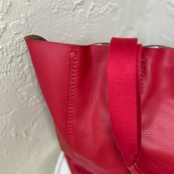 Coach Derby Soft Leather Tote Bag Red - Picture 8 of 10